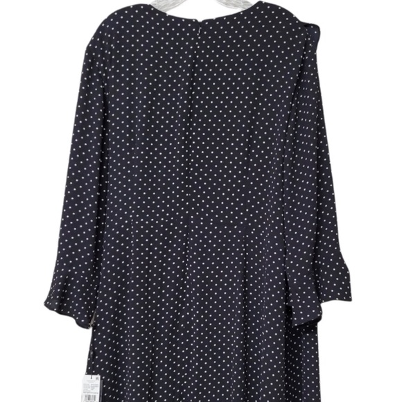 Adrianna Papell Pindot Printed Ruffle Wrap Black & White Dress. NWT! Sz 22W. - Picture 8 of 15